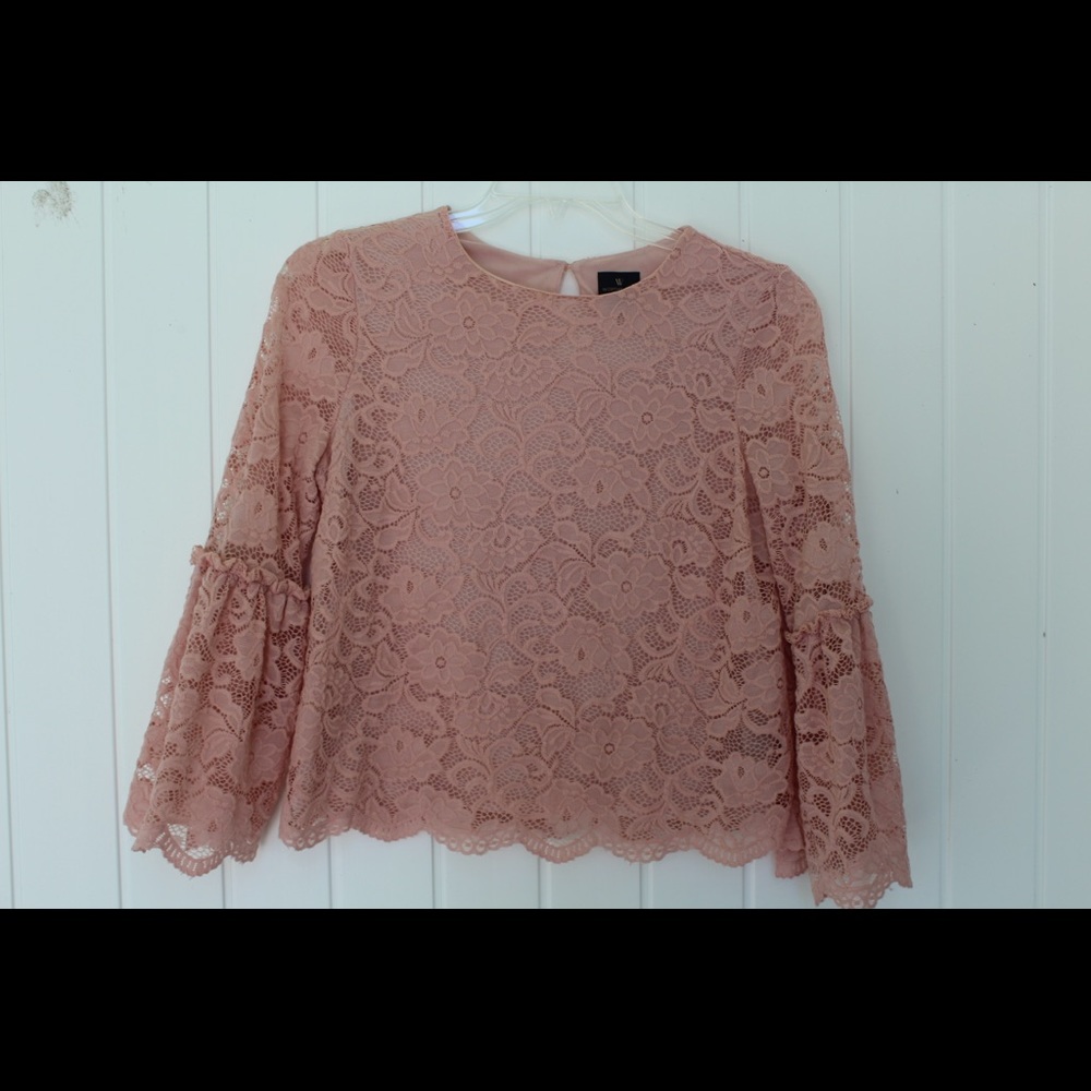 Pink lace shirt